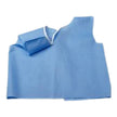 Exam Cape Blue One Size Fits Most Front / Back Opening Without Closure Female Disposable - BeHope