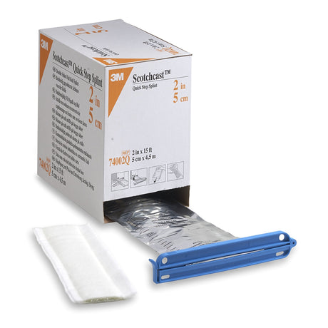 Padded Splint Roll 3M™ Scotchcast™ Quick Step Double Sided Felt 2 Inch X 15 Foot Felt / Fiberglass White - BeHope
