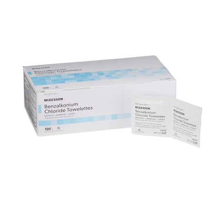 Antiseptic Skin Towelette McKesson Individual Packet Unscented 100 Count - BeHope