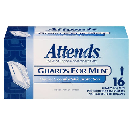 Bladder Control Pad Attends® Guards For Men® 5.9 X 12-1/2 Inch Light Absorbency Polymer Core One Size Fits Most - BeHope