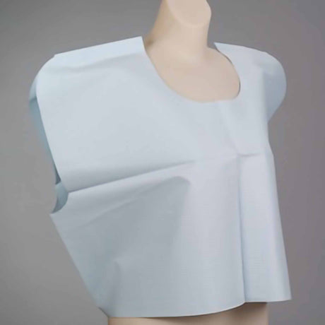 Exam Cape Tidi® Blue One Size Fits Most Front / Back Opening Without Closure Unisex Disposable - BeHope