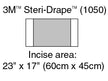 Surgical Drape 3M™ Steri-Drape™ Large Incise Drape 17 W X 23 L Inch Sterile - BeHope