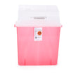 Sharps Container GatorGuard™ In-Room™ Translucent Red Base 20-1/2 H X 14 W X 6 D Inch Horizontal Entry 3 Gallon - BeHope