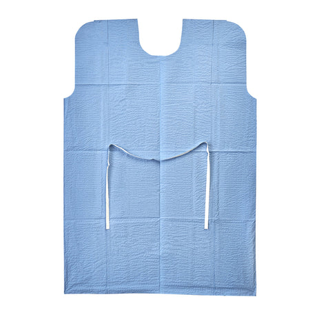 Patient Exam Gown Medium / Large Blue Disposable - BeHope