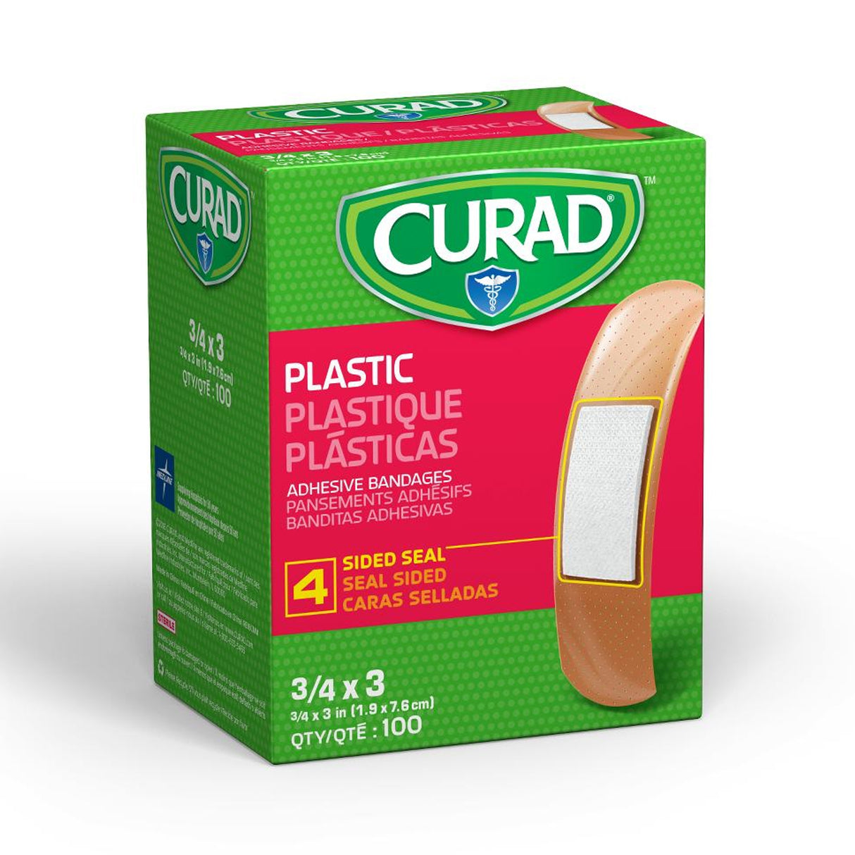 Adhesive Strip Curad® Plastic Tan 3/4 X 3 Inch Sterile - BeHope