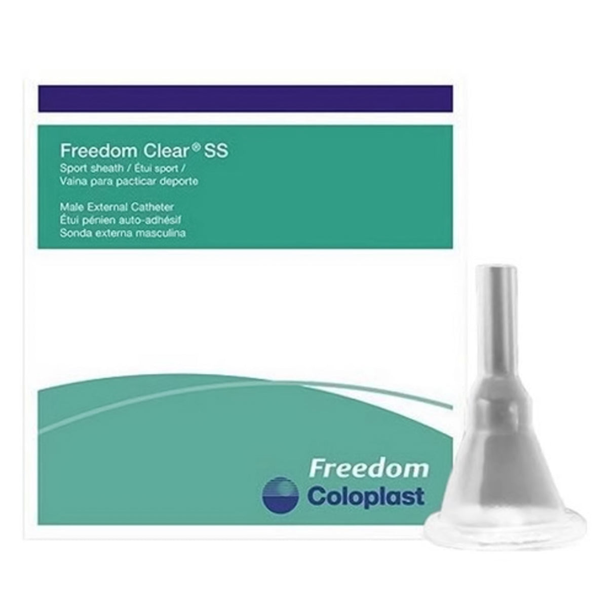 Male External Catheter Freedom Clear® SS Self-Adhesive Seal Silicone Small - BeHope