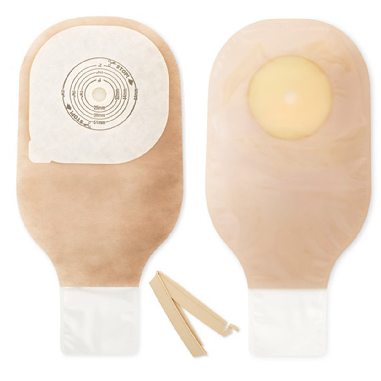 Colostomy Pouch Premier™ One-Piece System 12 Inch Length Trim To Fit Drainable - BeHope