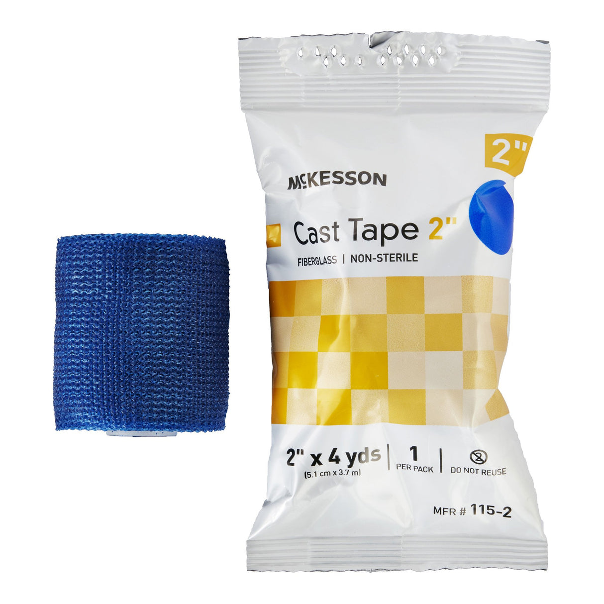 Cast Tape McKesson 2 Inch X 12 Foot Fiberglass Blue - BeHope
