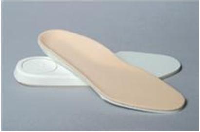 Insole D-Soles™ Full Length Plastazote® / Polyrethane Female 5 to 7 / Male 4 to 6 Beige / White - BeHope