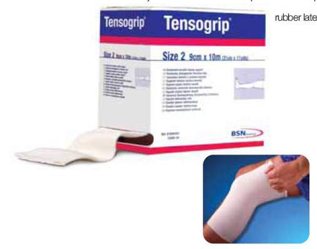 Elastic Tubular Support Bandage Tensogrip® 3-1/2 Inch X 11 Yard Small Thigh / Medium Knee / Large Ankle Pull On Beige NonSterile Size E Standard Compression - BeHope