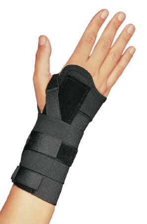 Wrist Brace ProCare® Universal CTS Aluminum / Elastic Left or Right Hand Black X-Large - BeHope