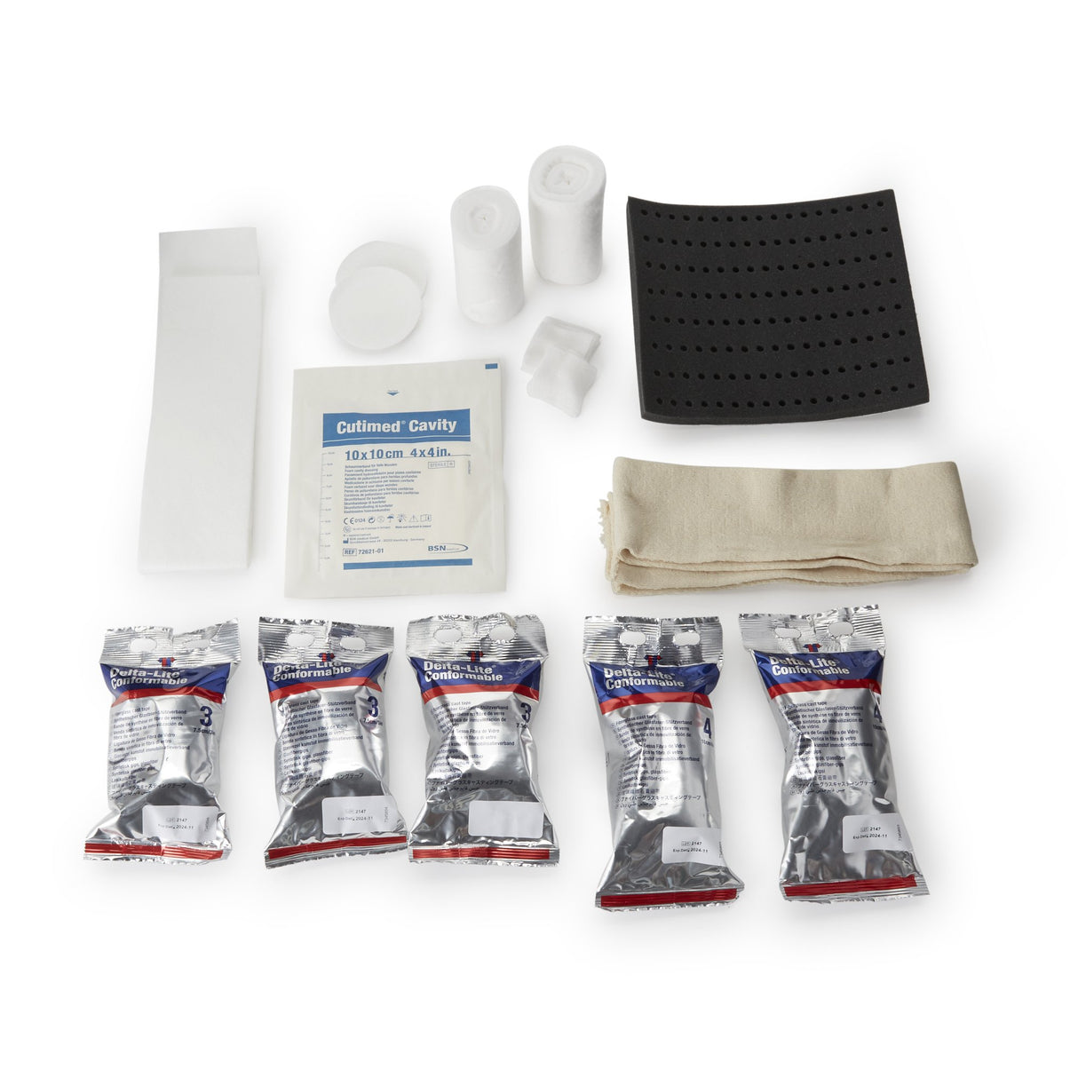 Total Contact Cast System Cutimed® Off-Loader Select Cotton / Elastic / Felt / Fiberglass / Foam / Plaster of Paris / Stockinette White - BeHope