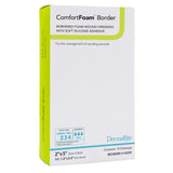 Foam Dressing ComfortFoam™ Border 2 X 5 Inch With Border Waterproof Backing Silicone Adhesive Rectangle Sterile - BeHope