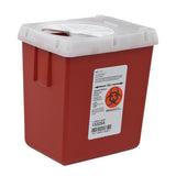 Sharps Container AutoDrop™ Red Base 7-1/4 H X 6-1/2 W X 4-1/2 D Inch Vertical Entry 0.55 Gallon - BeHope
