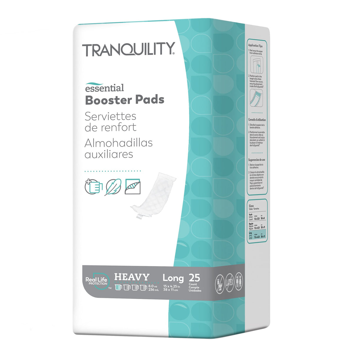 Booster Pad Tranquility® Essential 4-1/4 X 15 Inch Heavy Absorbency Super Absorbent Core Long - BeHope