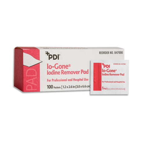 Iodine Removal Prep Pad Io-Gone® Individual Packet Alcohol Scent 100 Count - BeHope