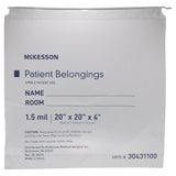 Patient Belongings Bag McKesson 4 X 20 X 20 Inch Polyethylene Drawstring Closure Clear - BeHope