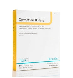 Transparent Film Dressing with Pad DermaView II™ Island 6 X 6 Inch Frame Style Delivery Square Sterile - BeHope