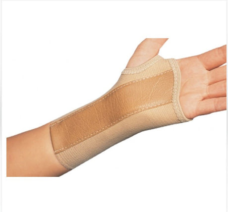 Wrist Brace ProCare® Low Profile / Contoured / Wraparound Aluminum / Cotton / Elastic Right Hand Beige X-Large - BeHope