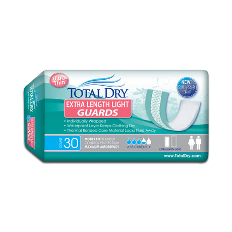 Bladder Control Pad TotalDry™ 11 Inch Length Moderate Absorbency SecureLoc Core One Size Fits Most - BeHope