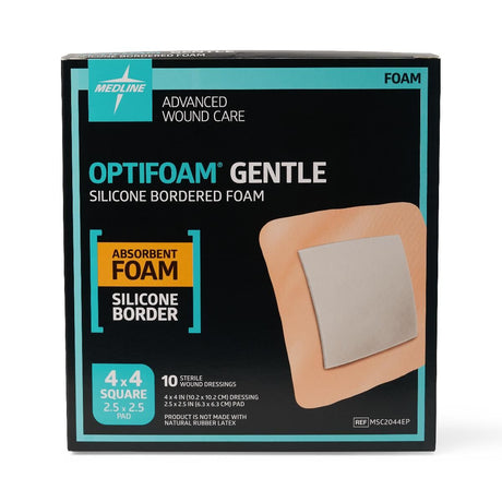 Foam Dressing Optifoamâ® Gentle Post Op 4 X 12 Inch With Border Waterproof Film Backing Silicone Face And Border Rectangle Sterile - Behope