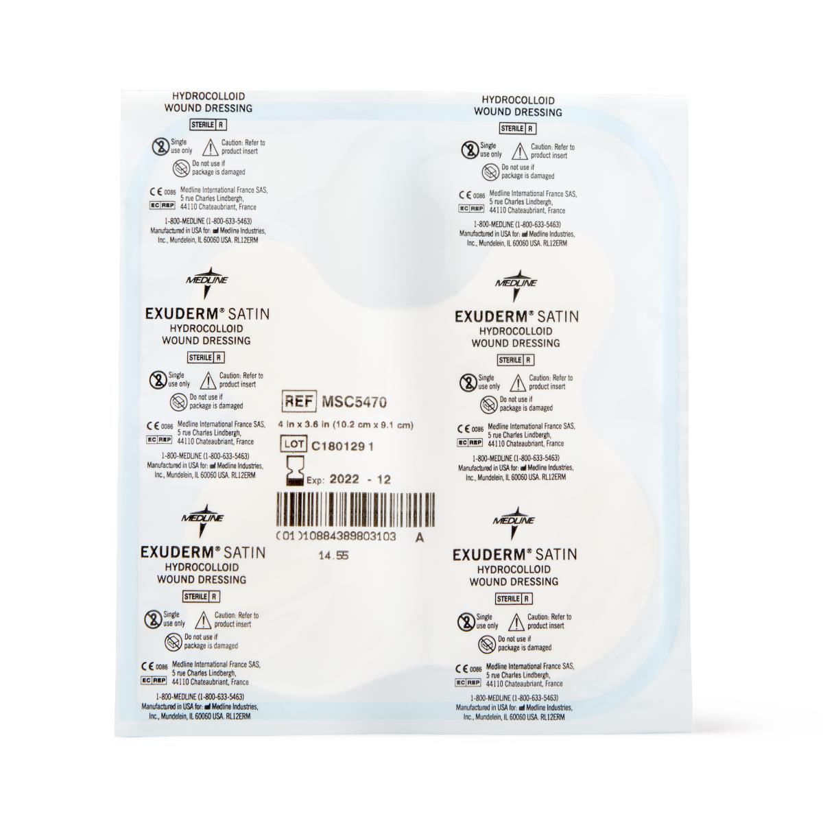 Exuderm Satin Hydrocolloid Dressing 15cm X 15cm Box/5 Each
