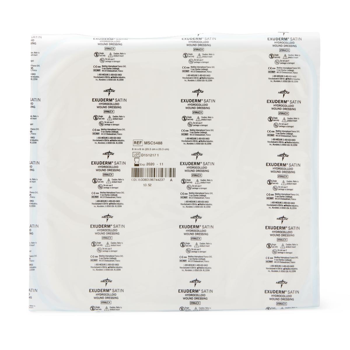 Exuderm Satin Hydrocolloid Dressing 15cm X 15cm Box/5 Each