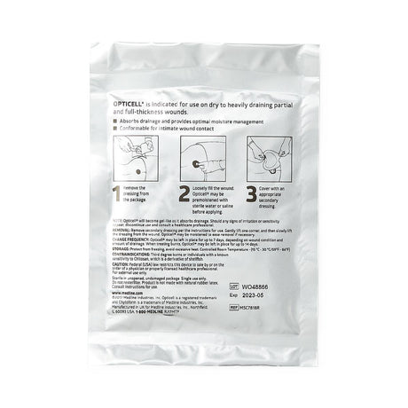 Opticell Gelling Fiber Wound Dressing 2cm X 45cm Reinforced Ribbon