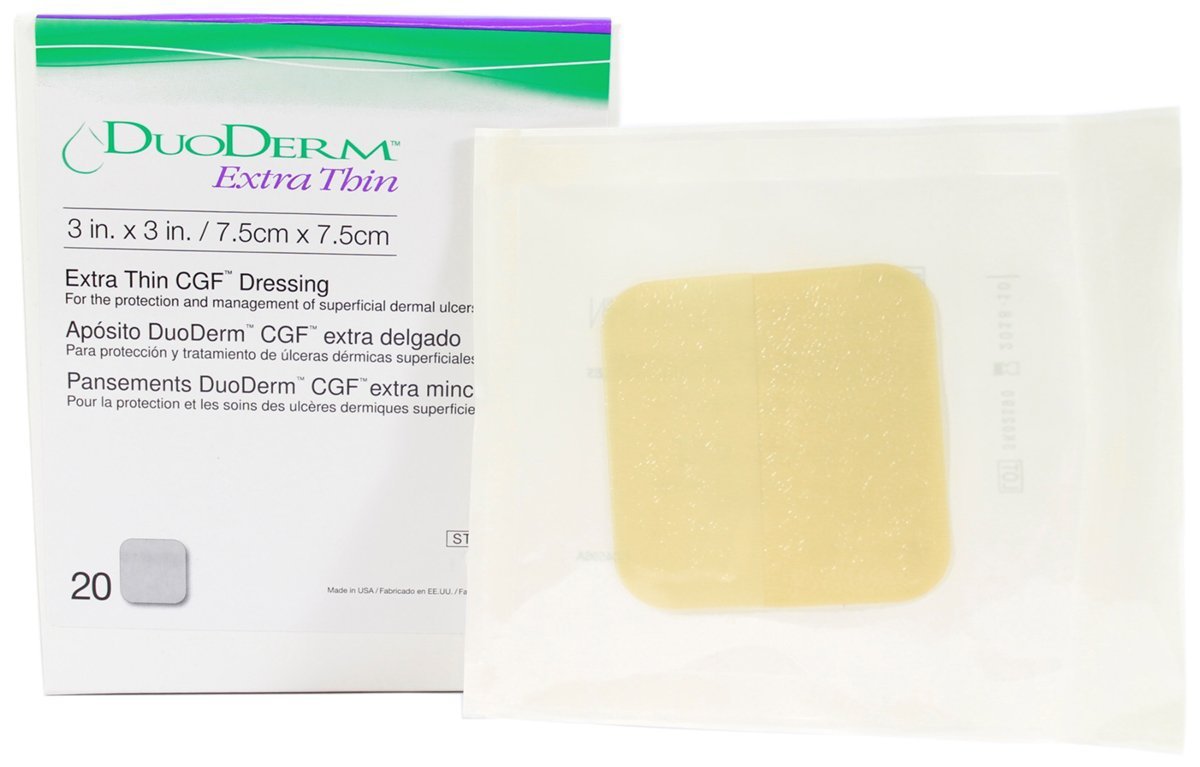 Thin Hydrocolloid Dressing DuoDERM® Extra Thin CGF® Film Backing 6 X 7 Inch Triangle Hydrocolloid / Film - BeHope