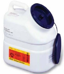 Pharmaceutical Waste Container Recykleen™ White Base 12 H X 10-1/2 W X 7-1/2 D Inch Vertical Entry 3 Gallon - BeHope