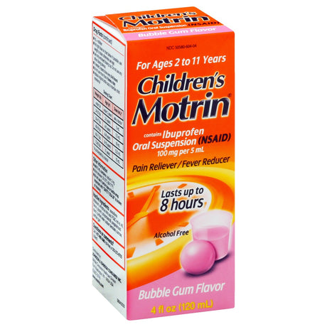 Children's Pain Relief Motrin® 100 mg / 5 mL Strength Ibuprofen Oral Suspension - BeHope