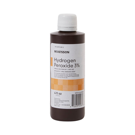 Antiseptic Hydrogen Peroxide McKesson Brand Topical Liquid 4 oz. Bottle - BeHope