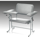 Blood Drawing Chair McKesson 1 Fixed Armrest, 1 Flip Up Armrest Gray - BeHope