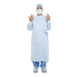 Non-Reinforced Surgical Gown with Towel Evolution 4 X-Large Blue Sterile AAMI Level 4 Disposable - BeHope