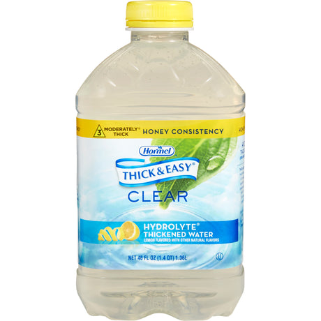 Thickened Water Thick & Easy® Hydrolyte® 46 oz. Bottle Lemon Flavor Liquid IDDSI Level 3 Moderately Thick/Liquidized - BeHope