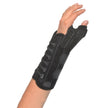 Thumb Brace with Wrist Support Titan Thumb™ Adult / Child Regular Adjustable Lacing Pulls Thumb / Wrist Black - BeHope