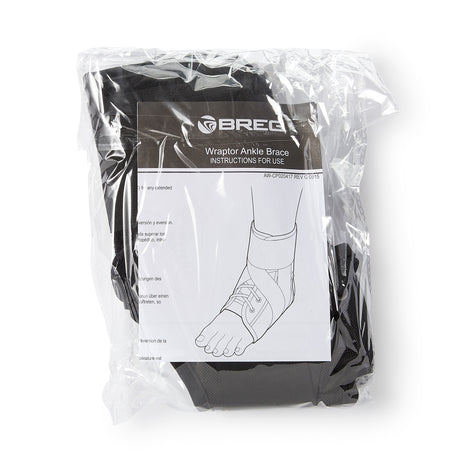 Ankle Brace Breg® Wraptor Medium Lace-Up / Wrap around Strap Male 9 to 11 / Female 10 to 12 Foot - BeHope