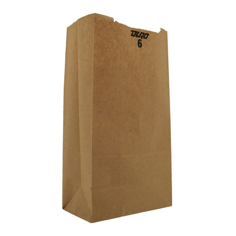 Grocery Bag Duro® Brown Kraft Recycled Paper #6 - BeHope