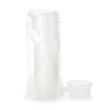 Dawn Mist® Denture Cup 8 oz. Clear Snap-On Lid Single Patient Use - BeHope