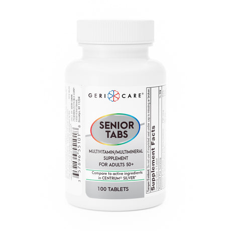 Multivitamin Supplement with Minerals Geri-Care® Tablet 100 per Bottle - BeHope