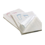 Procedure Towel Footprint® 13-1/2 X 18 Inch White / Mauve Footprints NonSterile - BeHope