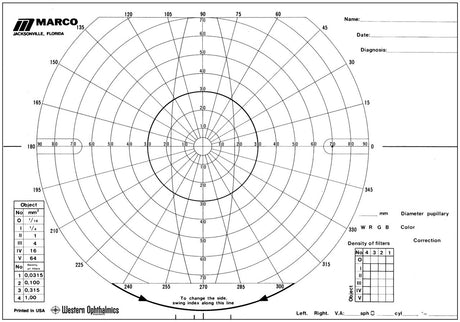 Perimeter Record Charts Marco Acuity Test - BeHope