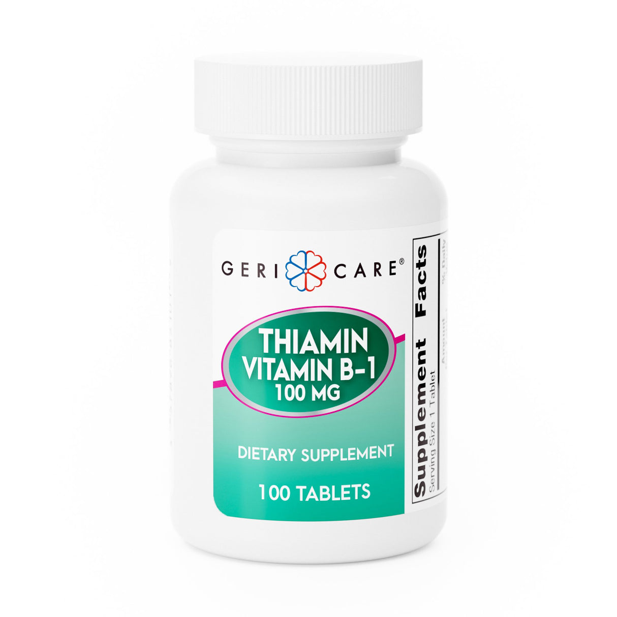 Vitamin Supplement Geri-Care® Vitamin B1 100 mg Strength Tablet 100 per Bottle - BeHope