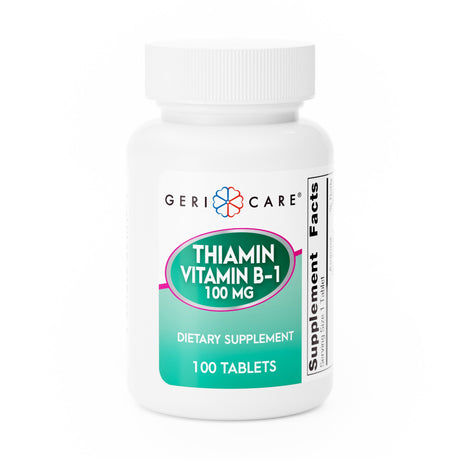 Vitamin Supplement Geri-Care® Vitamin B1 100 mg Strength Tablet 100 per Bottle - BeHope