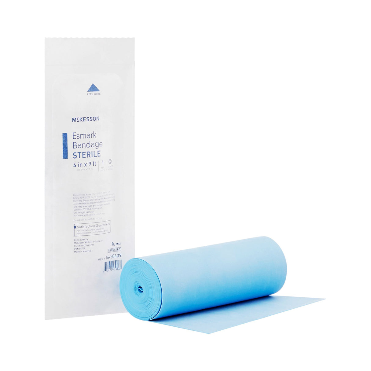 Esmark Compression Bandage McKesson 4 Inch X 3 Yard No Closure Blue Sterile High Compression - BeHope