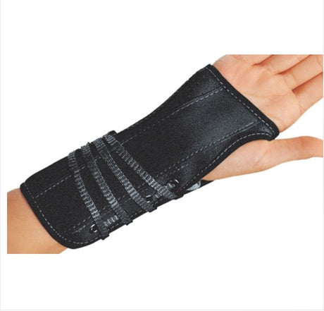 Wrist Brace ProCare® Aluminum / Flannel / Suede Right Hand Black Medium - BeHope
