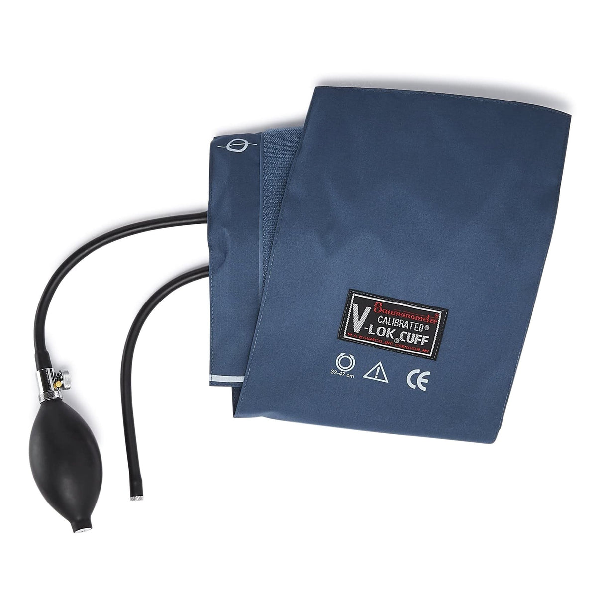 Reusable Blood Pressure Cuff and Bulb Calibrated® V-Lok® 25 to 35 cm Arm Polyester Fabric Cuff Adult Cuff - BeHope
