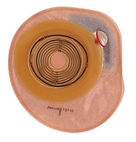 Colostomy Pouch Assura® One-Piece System 8-1/2 Inch Length, Maxi Convex Light, Trim to Fit 3/4 to 1-3/4 Inch Stoma Closed End - BeHope