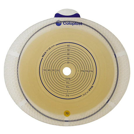 Ostomy Barrier Sensura® Flex Trim to Fit, Standard Wear Double Layer Adhesive 90 mm Flange Gray Code System 3/8 to 3-1/2 Inch Opening - BeHope