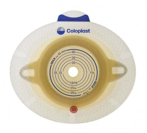 Ostomy Barrier SenSura® Flex Xpro Trim to Fit, Extended Wear Double Layer Adhesive 70 mm Flange Yellow Code System 3/8-2-1/2 Inch Opening - BeHope